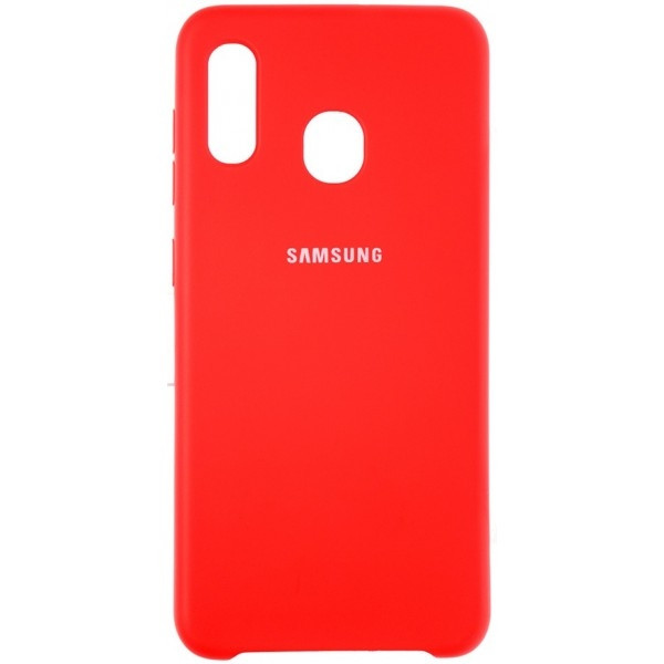 Silicone Case Samsung A20S Red (Код товару:10751) Харків - зображення 1