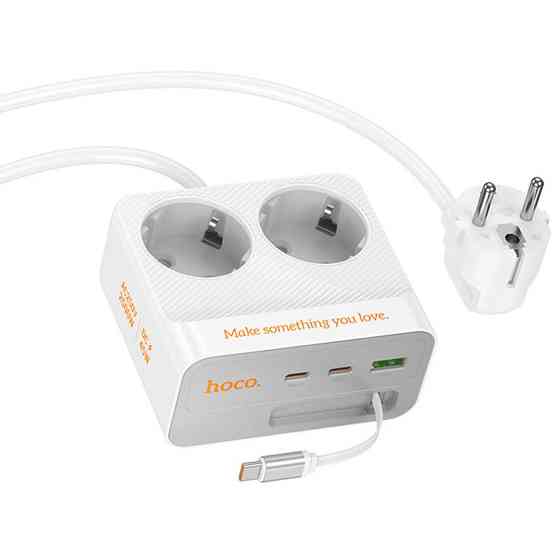 Удлинитель Hoco AC28 Descanso (PD45W/1C/3A/2xSocket) (2m) Херсон