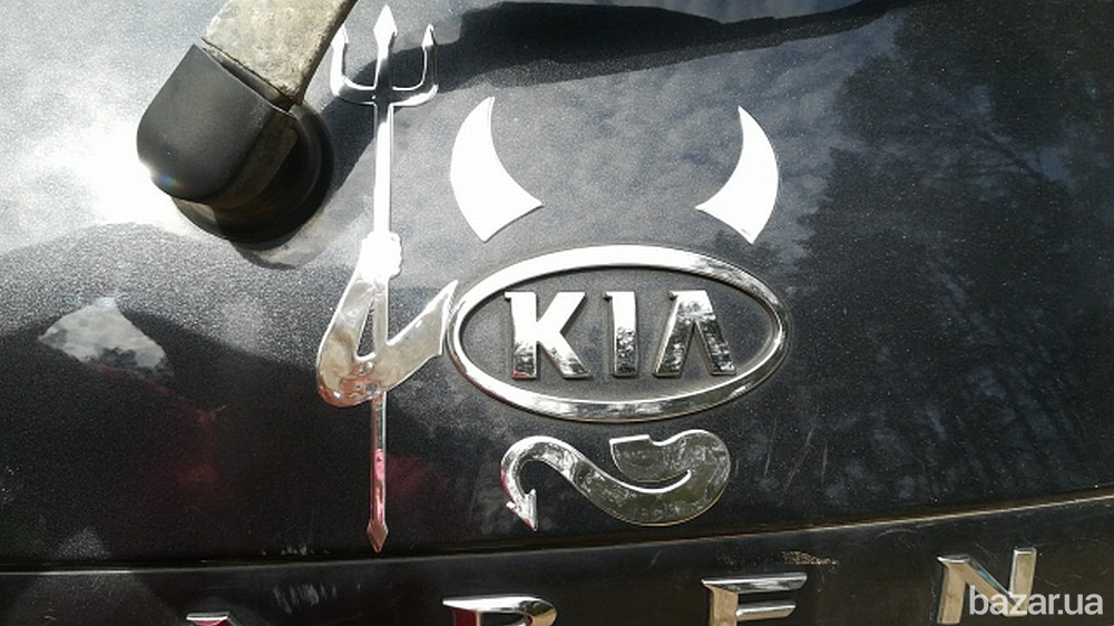 Наклейка на авто эмблемы Чёртик выпуклая Бориспіль - зображення 6