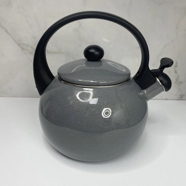 Чайник із свистком Kamille KM-1038D 2.2 л сірий Киев - изображение 1