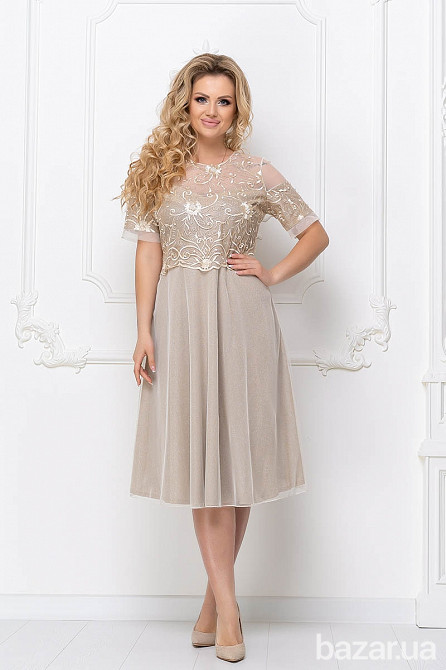 Короткое вечернее платье молочного цвета Киев - изображение 1
