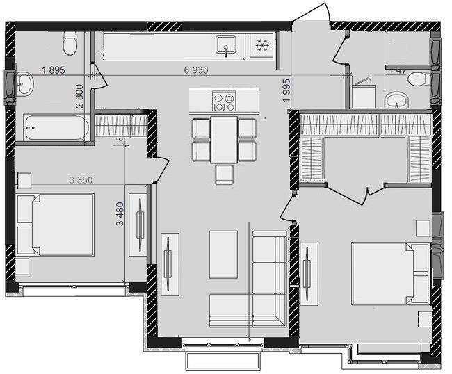 продажа 2-к квартира Киев, Голосеевский, 94500 $ Киев - изображение 2