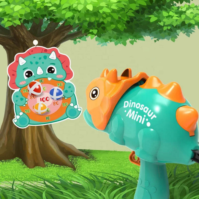 Интерактивная игра Dinosaur Athletics Gun на липучках + мишень Херсон - зображення 7