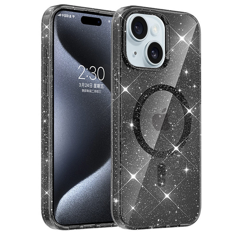 Чехол TPU Eclipse Sparkle Magnetic Fit для Apple iPhone 14 / 13 (6.1") Херсон - зображення 1