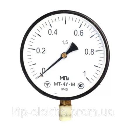 Манометр МТ-4У-М от 0 до 1 МПа (10 кгс/см2) - аналог МП4-У, МП4-У2, ДМ 05160, ДМ 05-МП-4У, МТП-160,  Київ