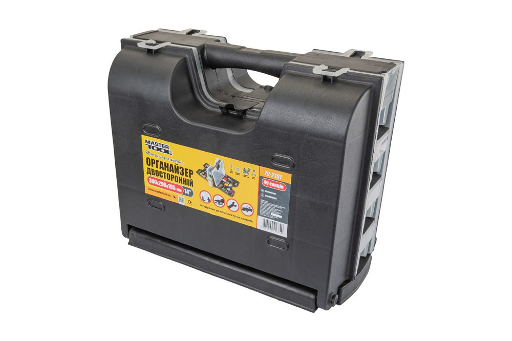 Органайзер двухсторонний MASTERTOOL с ручкой 14" 360х290х195 мм 49 секций 79-2101 Харків - зображення 2