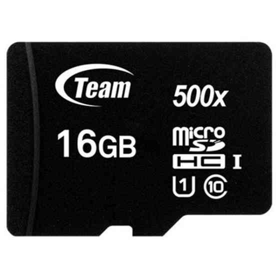 Карта пам`яті Team Black MicroSDHC 16GB UHS-I Class 10 + SD-adapter (TUSDH16GCL10U03) (Код товару:39 Харьков