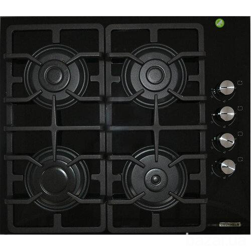 Газовая варочная поверхность GPG 3211 BF Grunhelm (4 конфорки, стекло, газ контроль) Київ - зображення 1