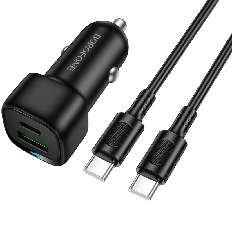 АЗУ Borofone BZ34B Cloud PD20W+QC3.0 total 38W (1USB-A/1C) + кабель Type-C to Type-C Херсон - зображення 3