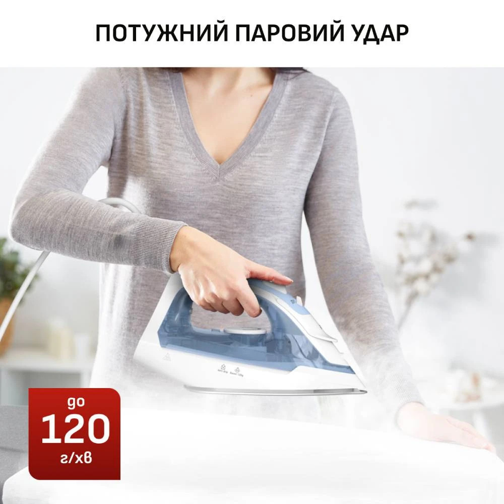 Утюг TEFAL FV2C41E0 2000 Вт голубой Киев - изображение 4
