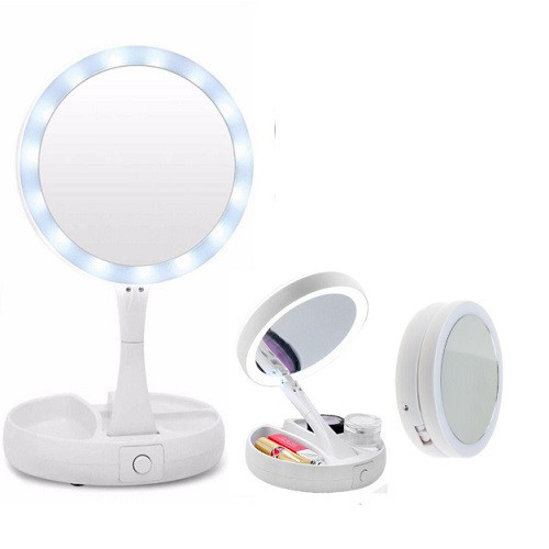 Зеркало для макияжа с led-подсветкой Stenson MyFoldAway R-86662 16х28.5 см Киев - изображение 1