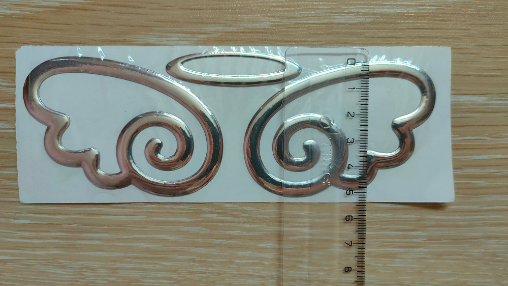 Наклейка на авто или мото Ангельские крылья Серебро Борисполь - изображение 6