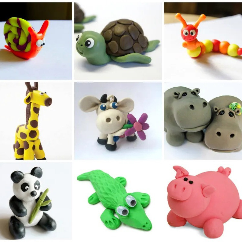 Легкий повітряний пластилін 24 кольори для ліплення з інструментами набір для творчості художній Львів - зображення 7