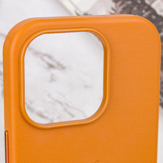 Кожаный чехол Leather Case (AAA) with MagSafe and Animation для Apple iPhone 14 Pro Max (6.7") Херсон - зображення 8