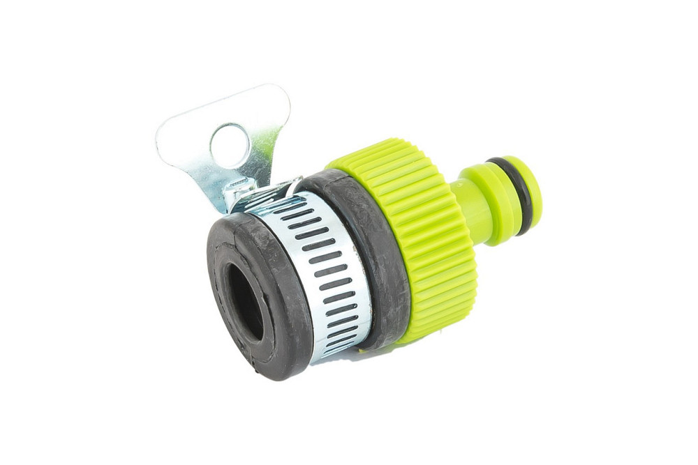 Адаптер под кран MASTERTOOL ½"-¾" с уплотнителем и хомутом 92-9328 Харків - зображення 1