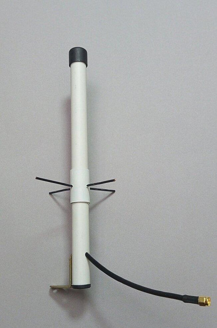 Антенна 1150-1250 МГц 6 дБ 50 Вт круговая DN111206W, SMA-male разъем, светло-серая Дніпро - зображення 1