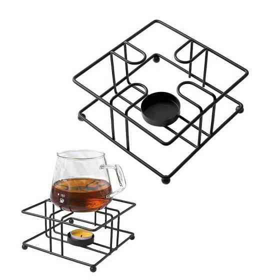 Подставка-подогреватель Leeseph для чая или готовых блюд со свечей черный Одеса