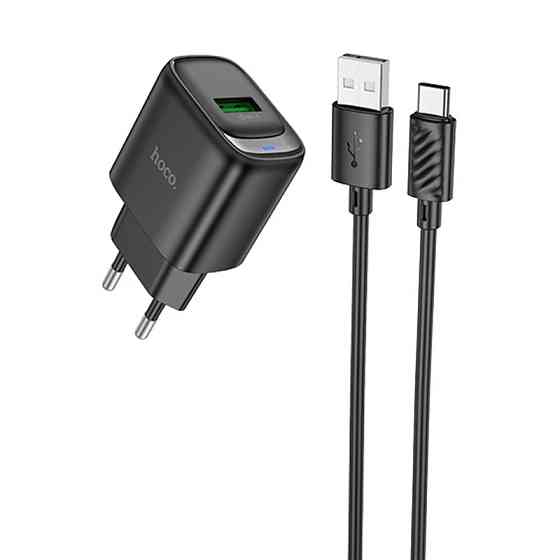 СЗУ Hoco C140A Smart QC3.0 18W (1USB-A) + кабель USB to Type-C Херсон