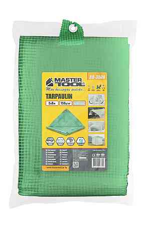 Тент универсальный армированный MASTERTOOL TARPAULIN 5 × 8 м 150 г/м² Leno Green 89-3508 Харків
