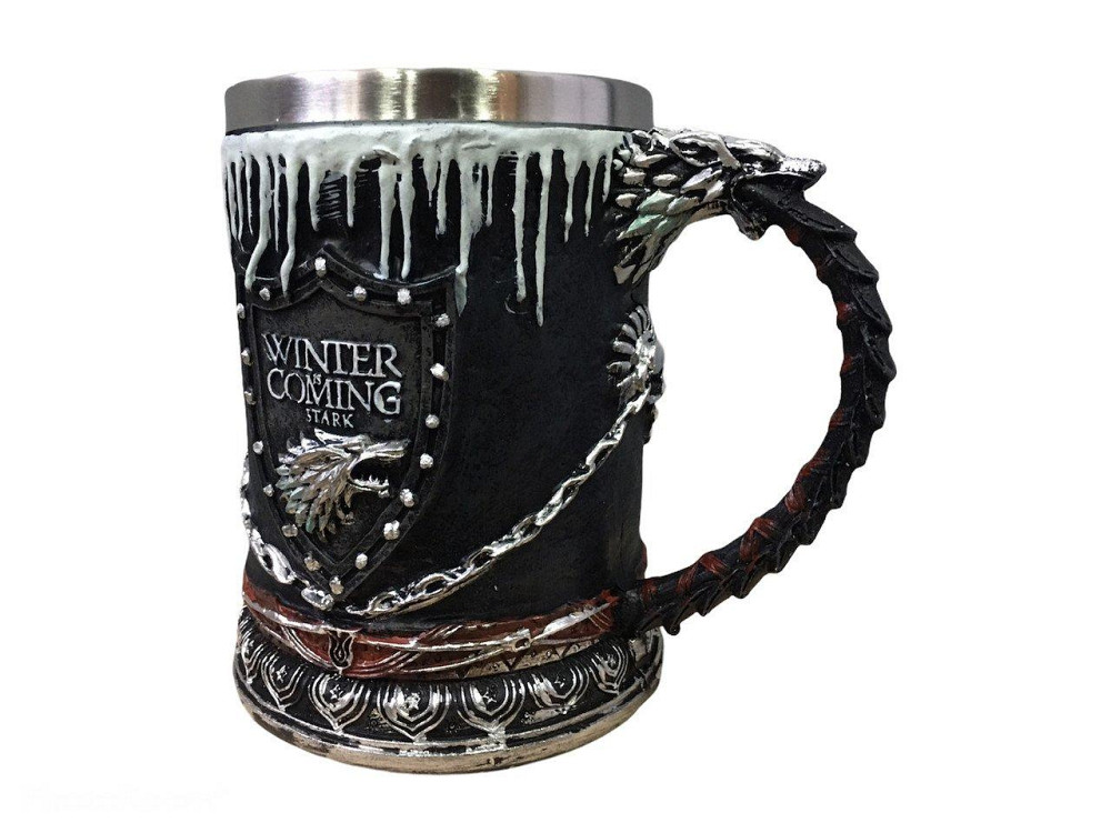 Кружка Чашка Бокал Игра Престолов Зима Близко Winter is Coming Stark Game Of Thrones 3D  Нержавеющая Київ - зображення 12