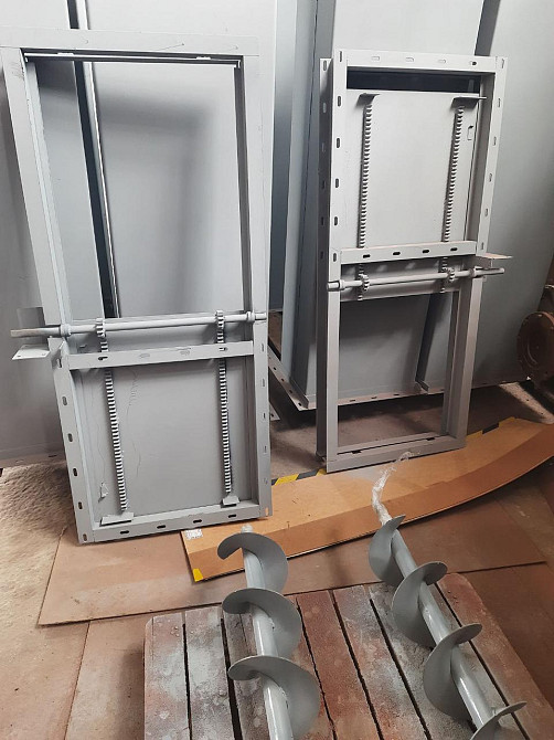 Задвижка реечная с электроприводом 350*350 на 350*350 0,37квт, задвижка ТЭА-18 ,  шиберная заслонка Київ - зображення 11