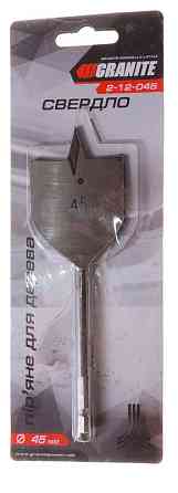 Сверло для дерева GRANITE перьевое 45х152 мм 6-гранный хвостовик ¼" 2-12-045 Харьков