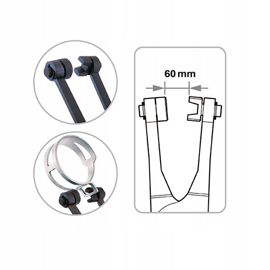 Клещи для хомутов TOPTUL изогнутые на 45° JDAM039C Харків - зображення 4