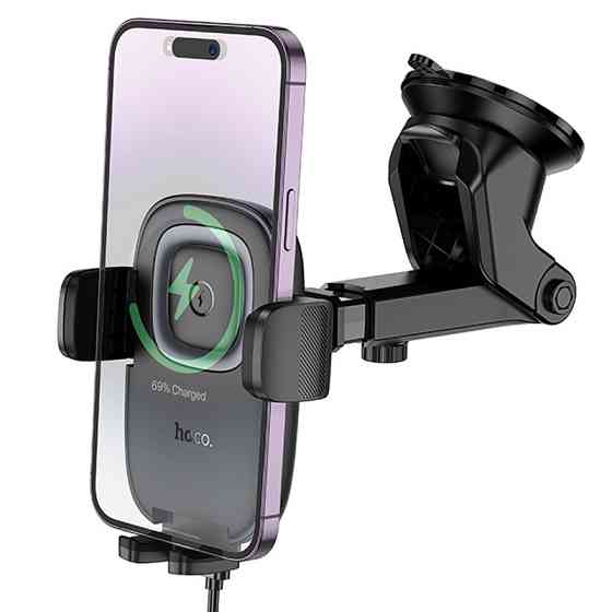 Автодержатель с БЗУ Hoco HW32 Crown push-type (center console) Херсон