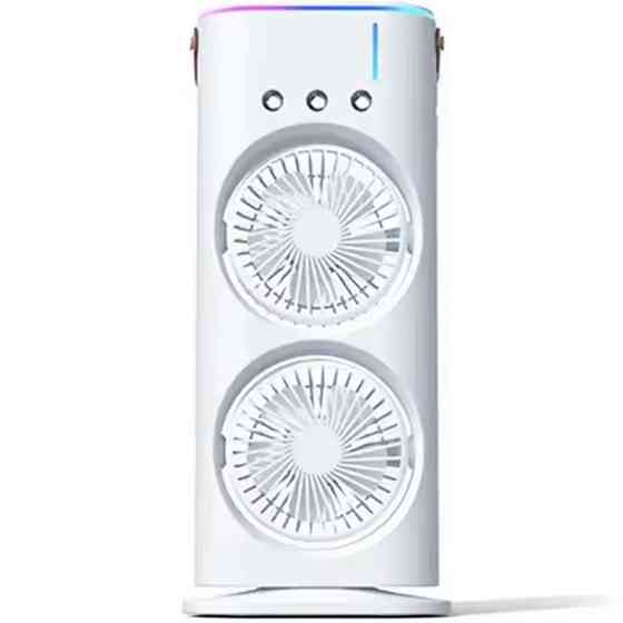 Настольный вентилятор F12 Spray Dual-Fan 2in1 с водяным охлаждением 1800mAh Херсон