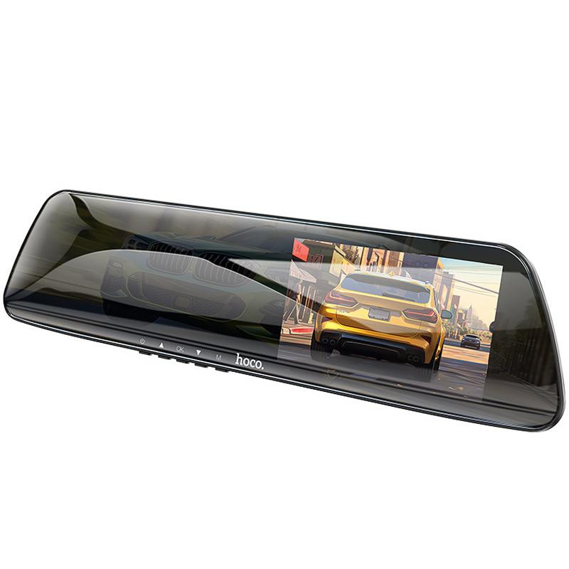 Автомобильный регистратор зеркало Hoco DV4 Dual-Channel Driving Recorder 1080p+720p 4.5" Херсон - зображення 7