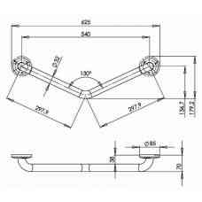 Захват угловой сталь, белый 130° Київ