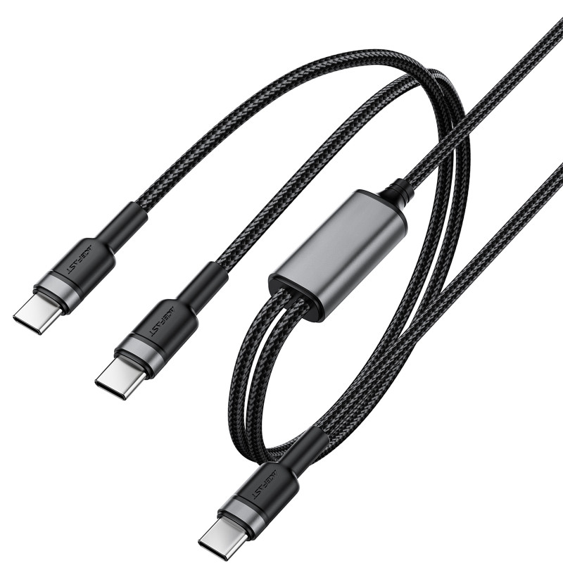 Дата кабель Acefast C22-02 2in1 Type-C to Type-C/Type-C 100W (1.2m) Херсон - зображення 5
