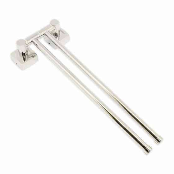 Тримач для рушників подвійний Besser Ріжки KM-8801 4.5х37х13см Киев