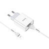 Мережевий зарядний пристрій Hoco C81A 10.5W Asombroso USB + cable USB to MicroUSB White Харків