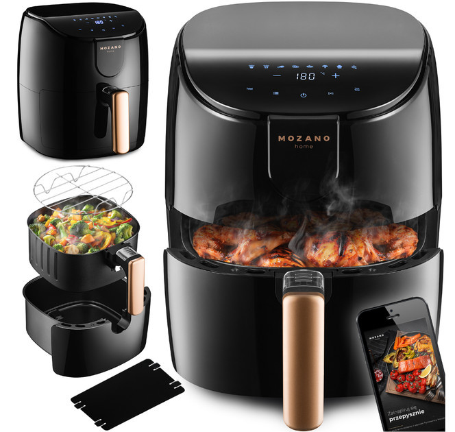 Аэрофритюрница Mozano AСtive Fryer AGD/FRY/01 1500 Вт 4 л Gold Київ - зображення 1