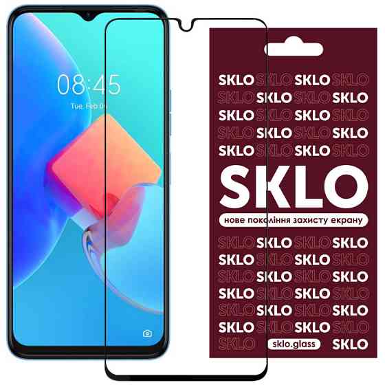 Защитное стекло SKLO 3D для TECNO Spark 8C / Spark Go 2022 (KG5m) Херсон