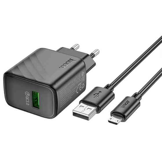 СЗУ Hoco CS21A Rich QC3.0 18W (1USB-A) + кабель USB to MicroUSB Херсон