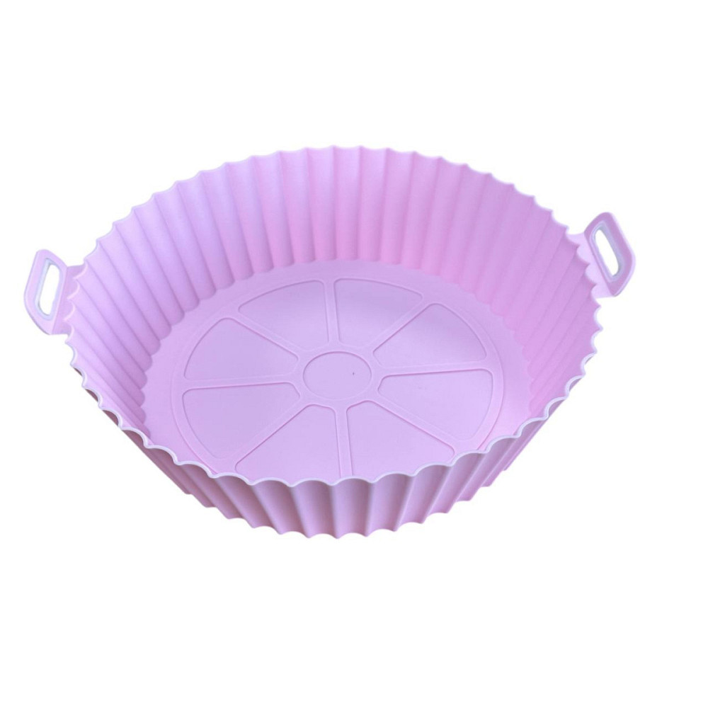 Форма в аерогриль круглая силиконовая 19136 22х22х6 см розовая Киев - изображение 2