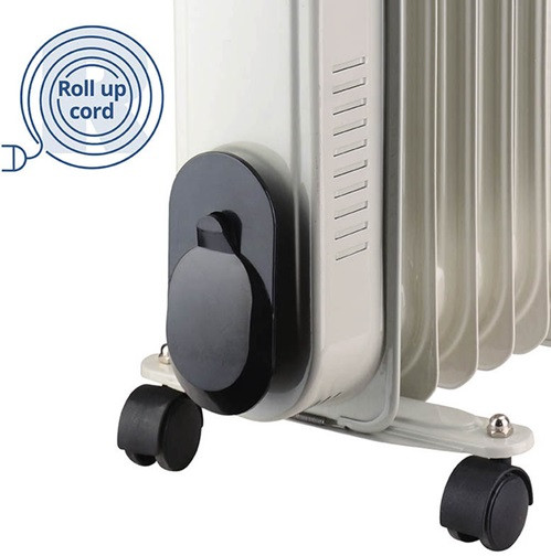 Обогреватель масляный Aurora 052AU 2000 Вт белый Київ - зображення 3