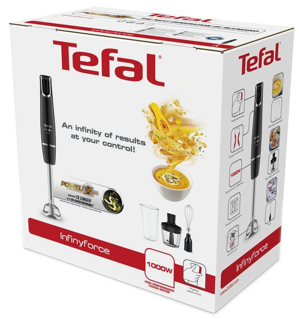 Блендер погружной Tefal INFINY FORCE 3IN1 HB943838 1000 Вт черный Киев - изображение 9