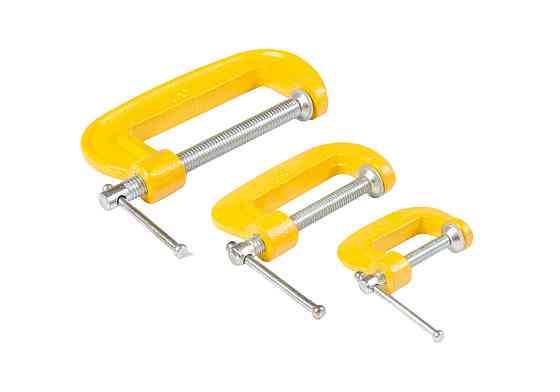 Струбцина столярная MASTERTOOL G-Type 30/50/75 мм набор 3 шт 07-0300 Харьков