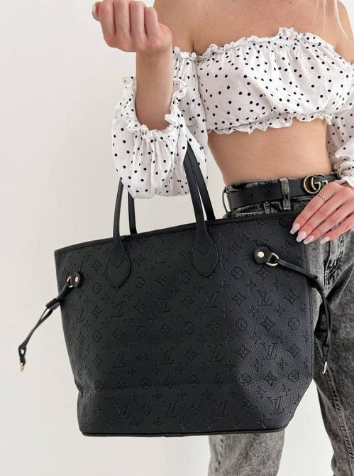 сумка луи витон женская шопер чорна КМ15 Louis Vuitton Луцьк - зображення 8