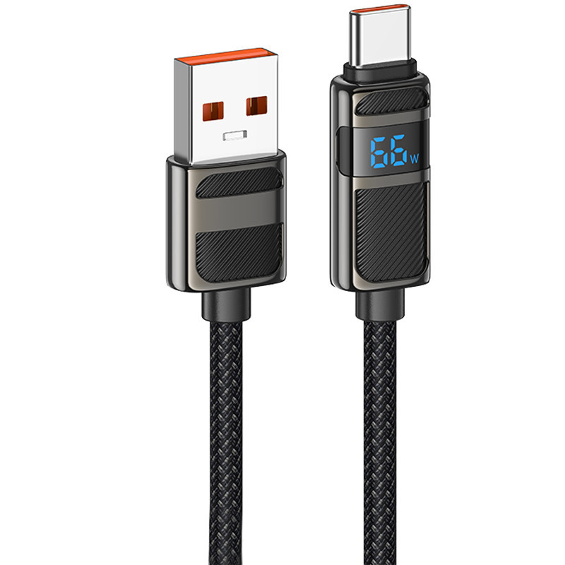 Дата кабель Hoco U137 Line with display USB to Type-C 5A/66W (1.2m) Херсон - зображення 1