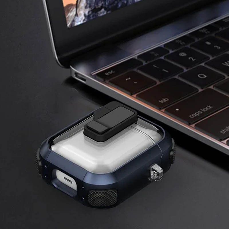 Футляр противоударный Locking Button для наушников Airpods 1/2 Херсон - изображение 6