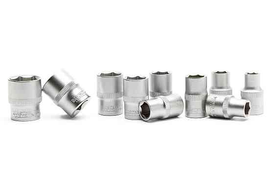 Набор головок торцевых 6-гранных MASTERTOOL ½" 10-24 мм L 40 мм CrV 10 шт 78-1211 Харків