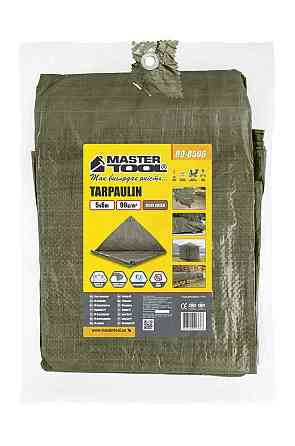 Тент универсальный MASTERTOOL TARPAULIN 5 × 6 м 90 г/м² Olive Green 89-8506 Харьков