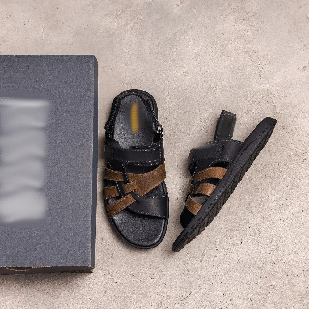 Мужские кожаные сандалии  Brown Київ - зображення 11