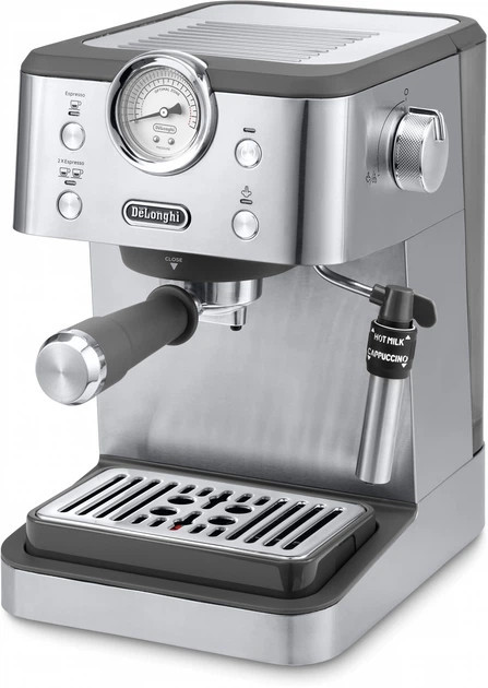 Кофеварка рожковая Delonghi Linea Classic EM450.M 1325 Вт серебристая Київ - зображення 8