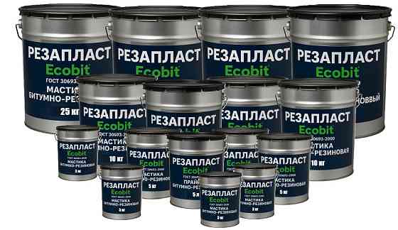 Мастика РЕЗАПЛАСТ Ecobit ведро 25,0 кг кровельная для швов резино-битумная Дніпро