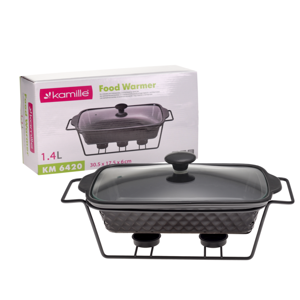 Мармит прямоугольный с подставкой 1,4 л Kamille KM 6420 Одесса - изображение 10